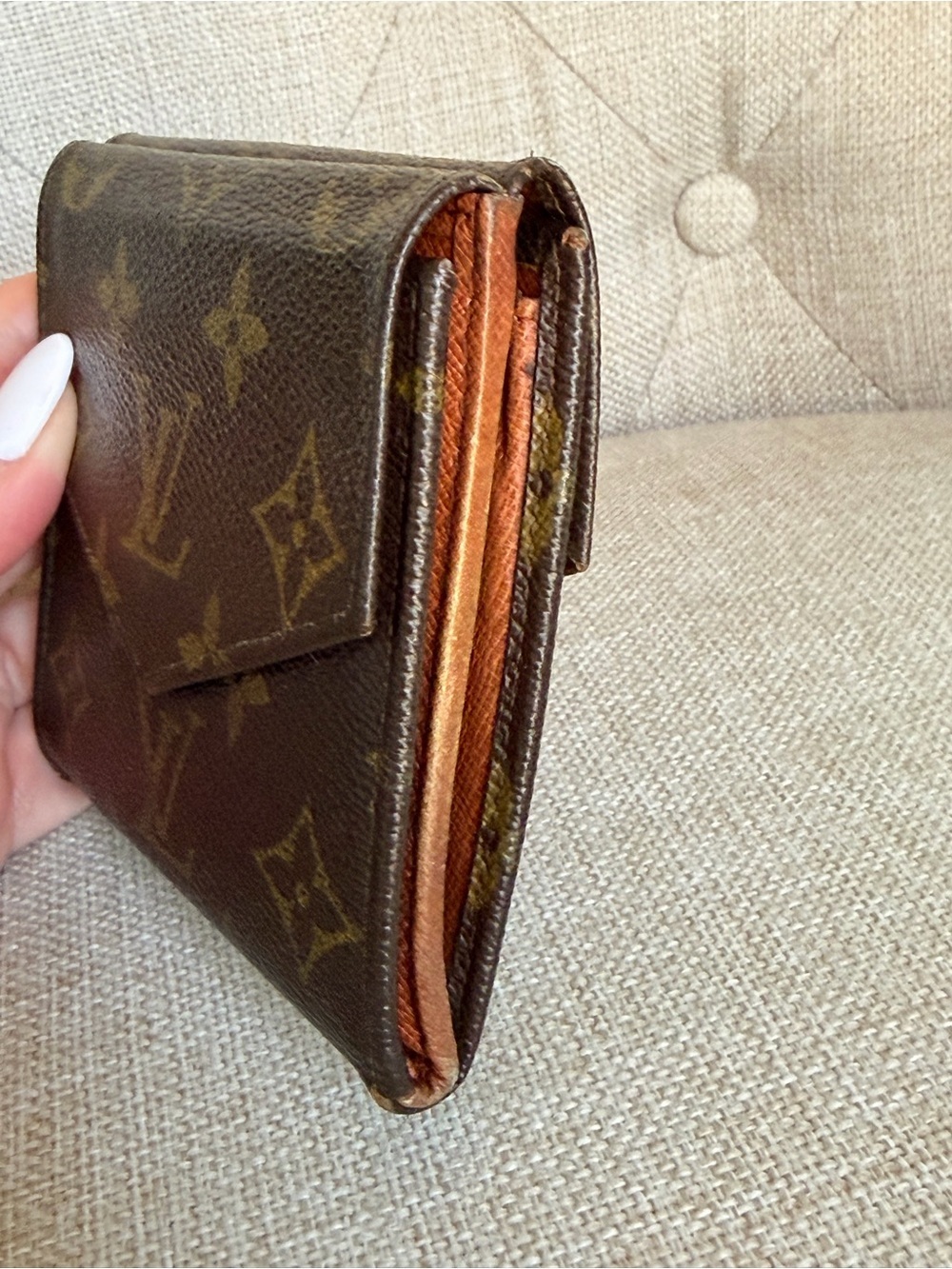 Louis Vuitton Vintage Monogram Elise Compact Bifold Coin Wallet 1990 France - Picture 9 of 14